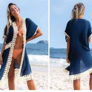CUPSHE Braided Crochet Cut out Cover Up